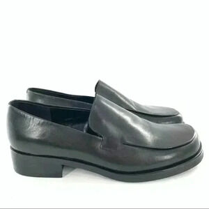 Franco Sarto Bocca flats size 9 black leather Oxfords chunky vintage 90s Y2k